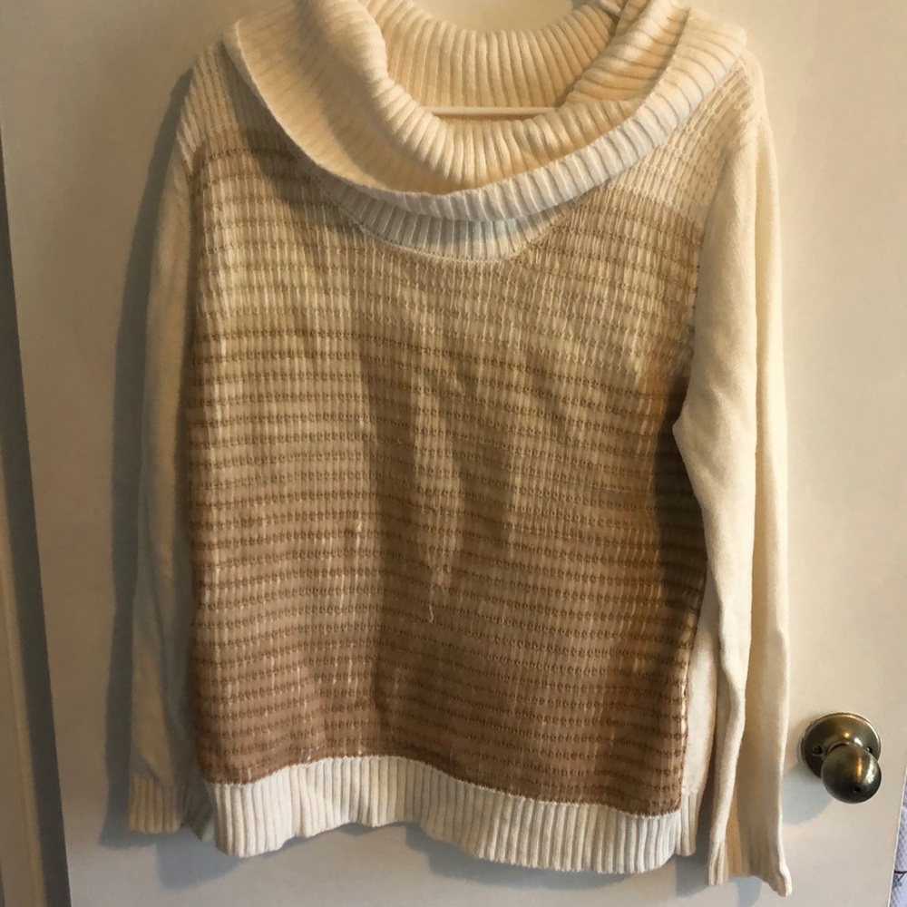 Multicolored turtleneck sweater
